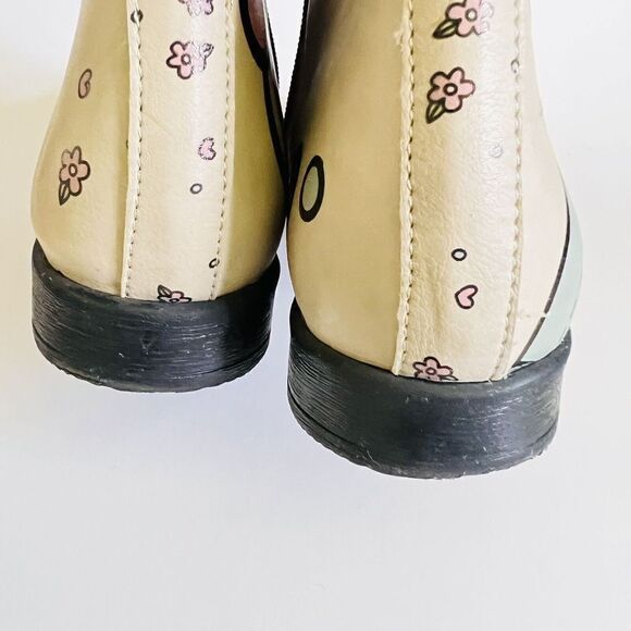GOBY Women's Size 8.5 EU 39 Sweet Couple Ankle Boots Floral Tan Side Zip $145 - Picture 11 of 16